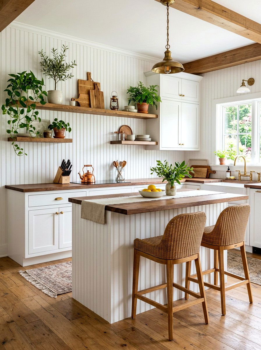 Kitchen Beadboard Wall - 30 traditional kitchen ideas