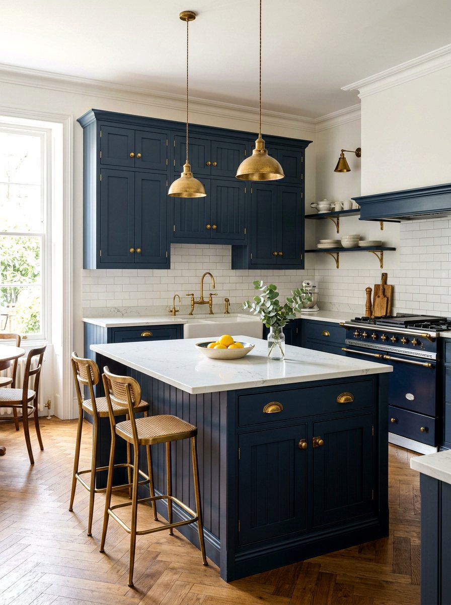 Kitchen Brass Hardware - 30 cozy kitchen ideas