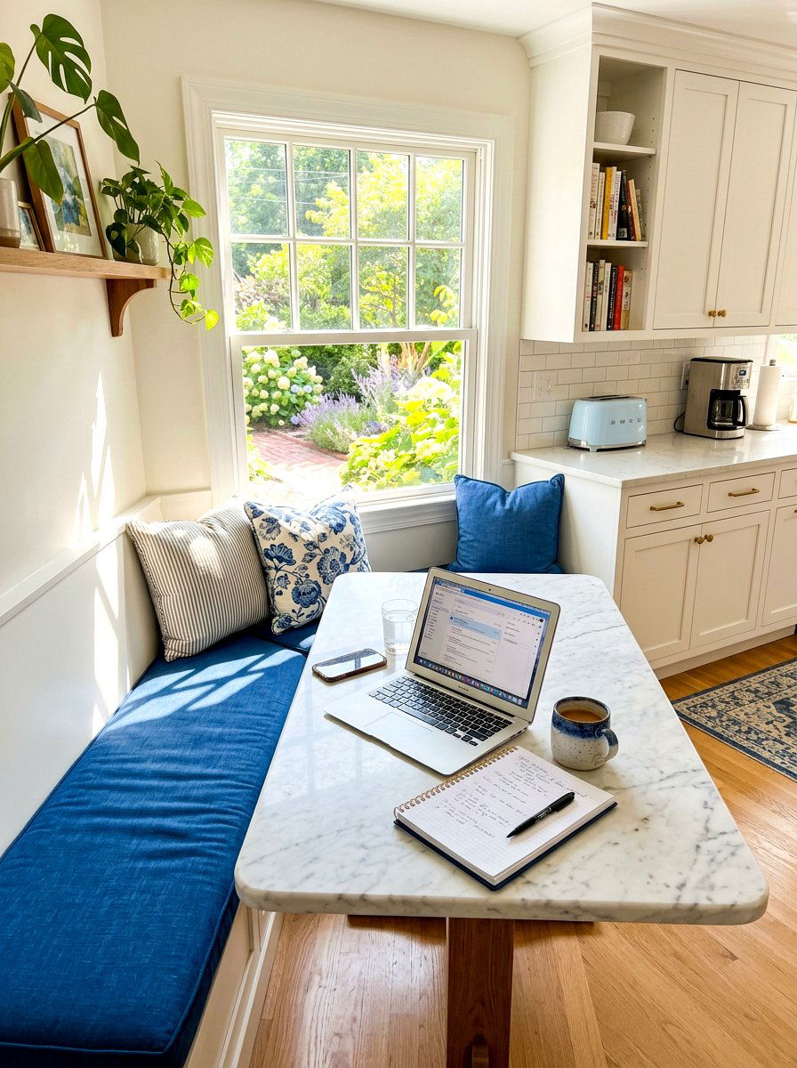 Kitchen Breakfast Nook Workspace - 30 multipurpose room ideas