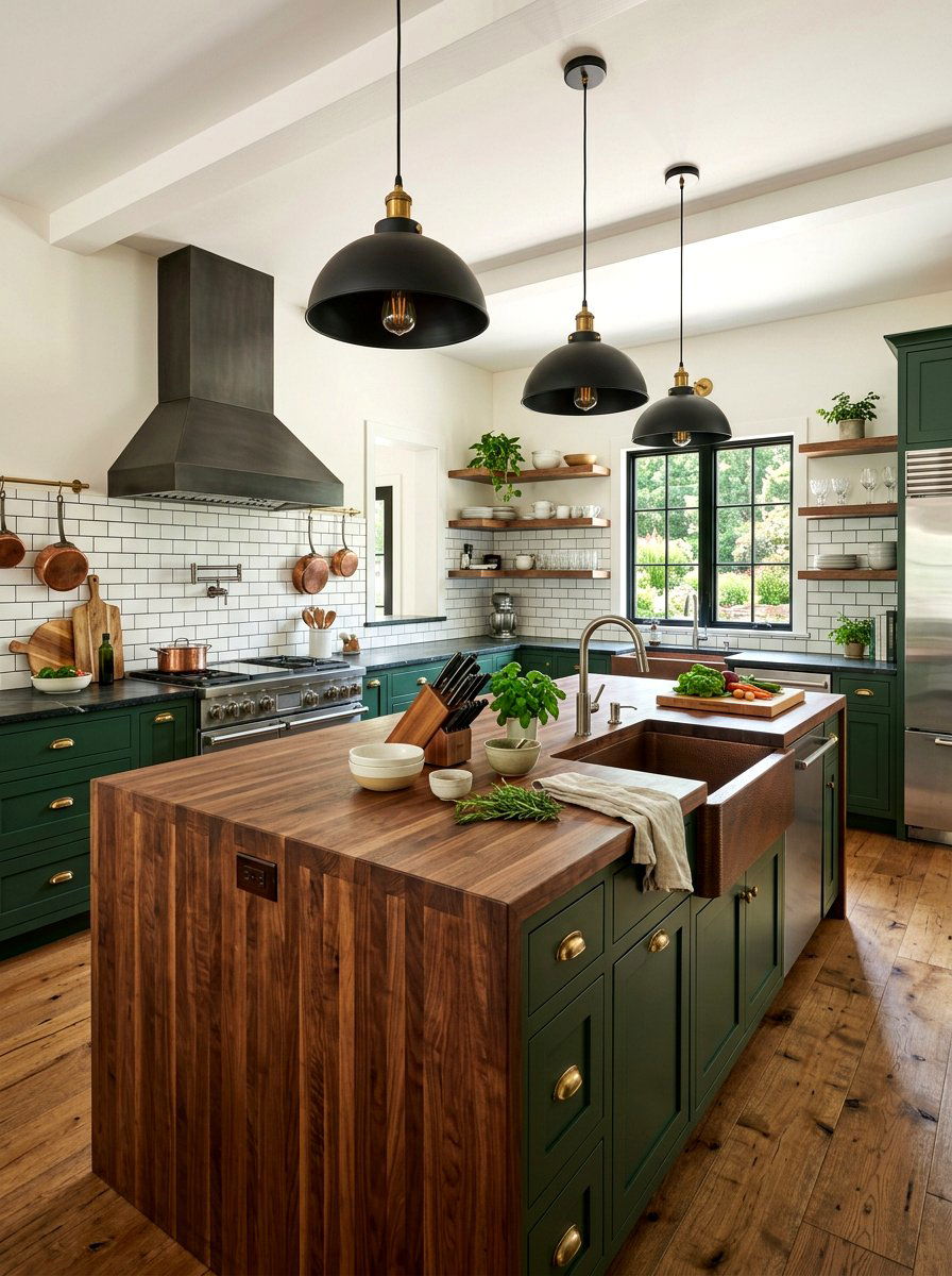 Kitchen Butcher Block - 30 cozy kitchen ideas
