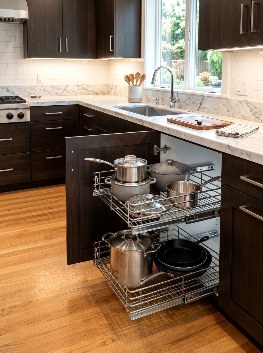 Kitchen Cabinet Basket - 30 basket storage ideas