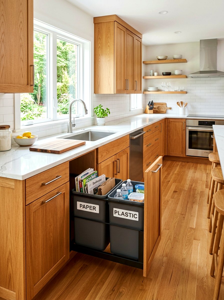 Kitchen Cabinet Pull Out Recycling - 30 recycling station ideas