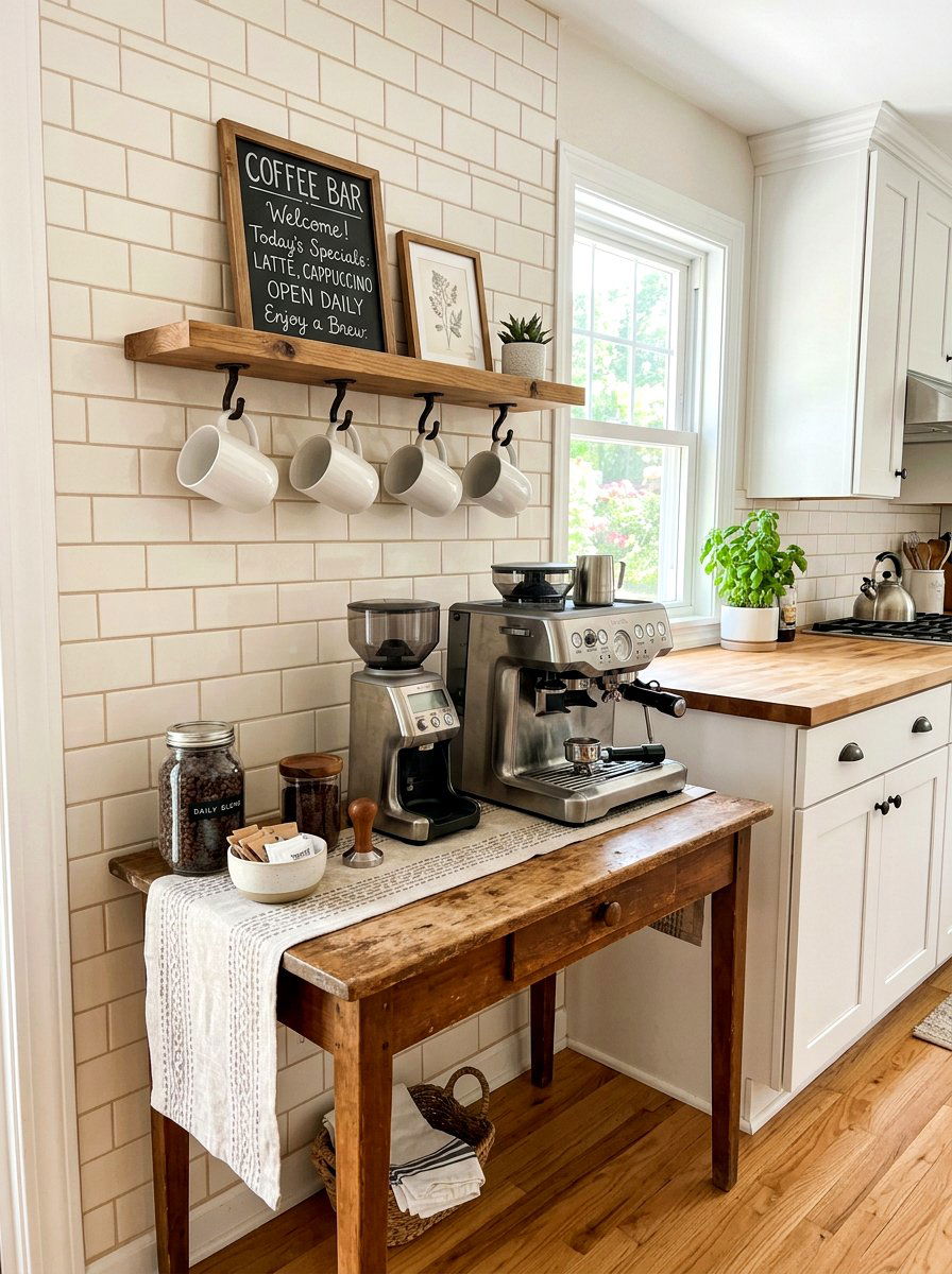 Kitchen Coffee Bar - 30 budget kitchen ideas