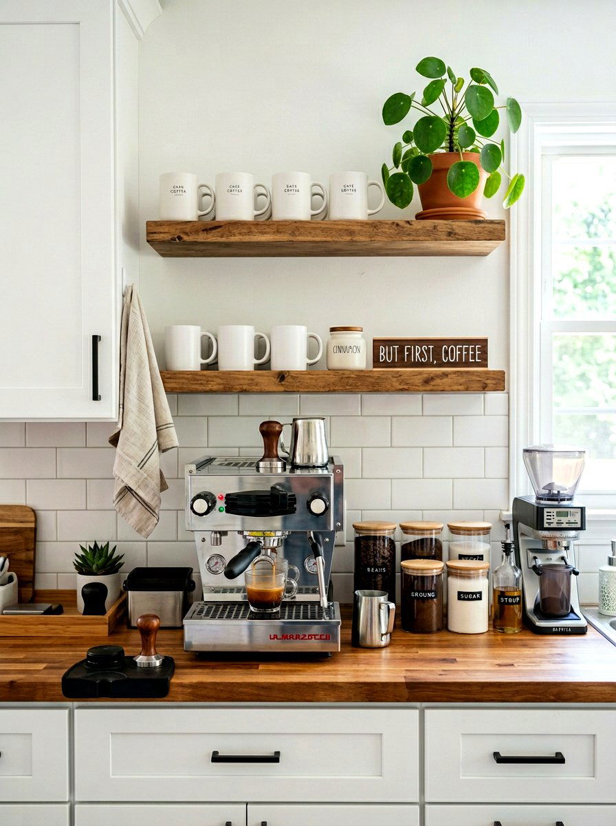 Kitchen Coffee Station - 30 newlywed home ideas