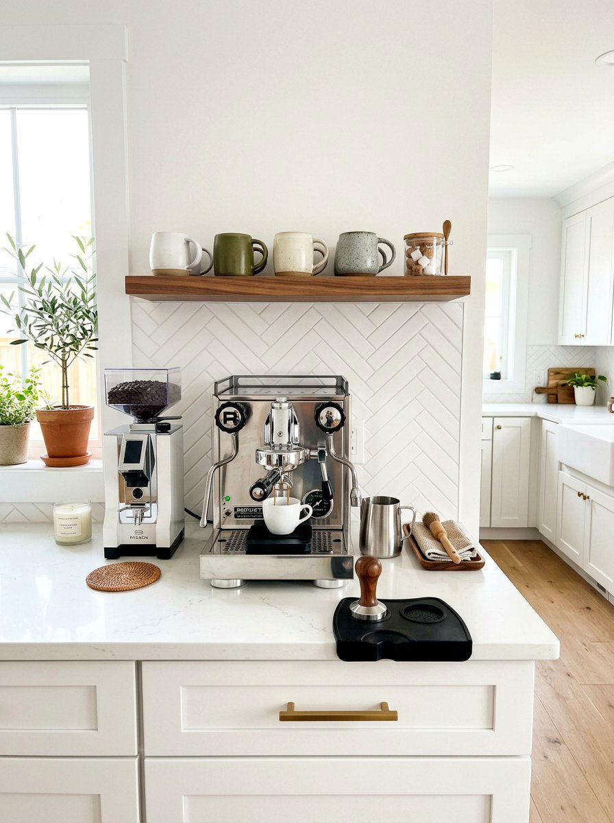 Kitchen Coffee Station - 30 no upper cabinet kitchen ideas