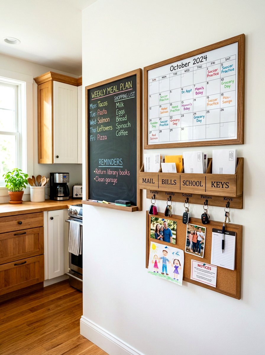Kitchen Command Center - 30 kitchen organization ideas