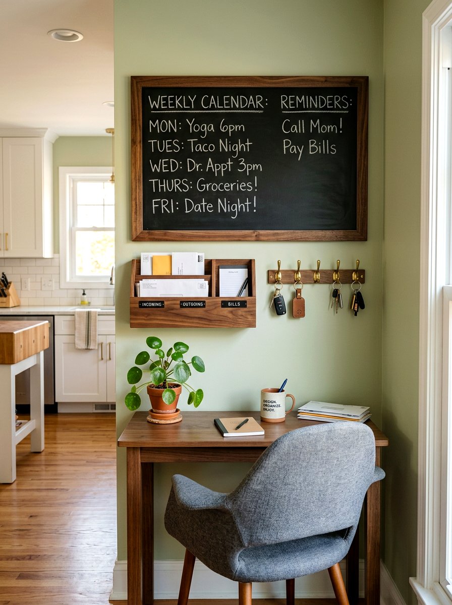 Kitchen Command Center - 30 kitchen storage ideas