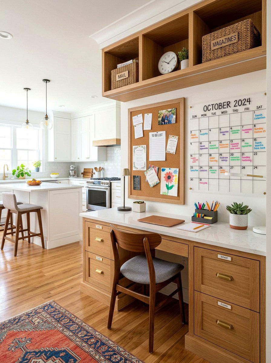Kitchen Command Center Desk Storage - 30 file drawer kitchen ideas