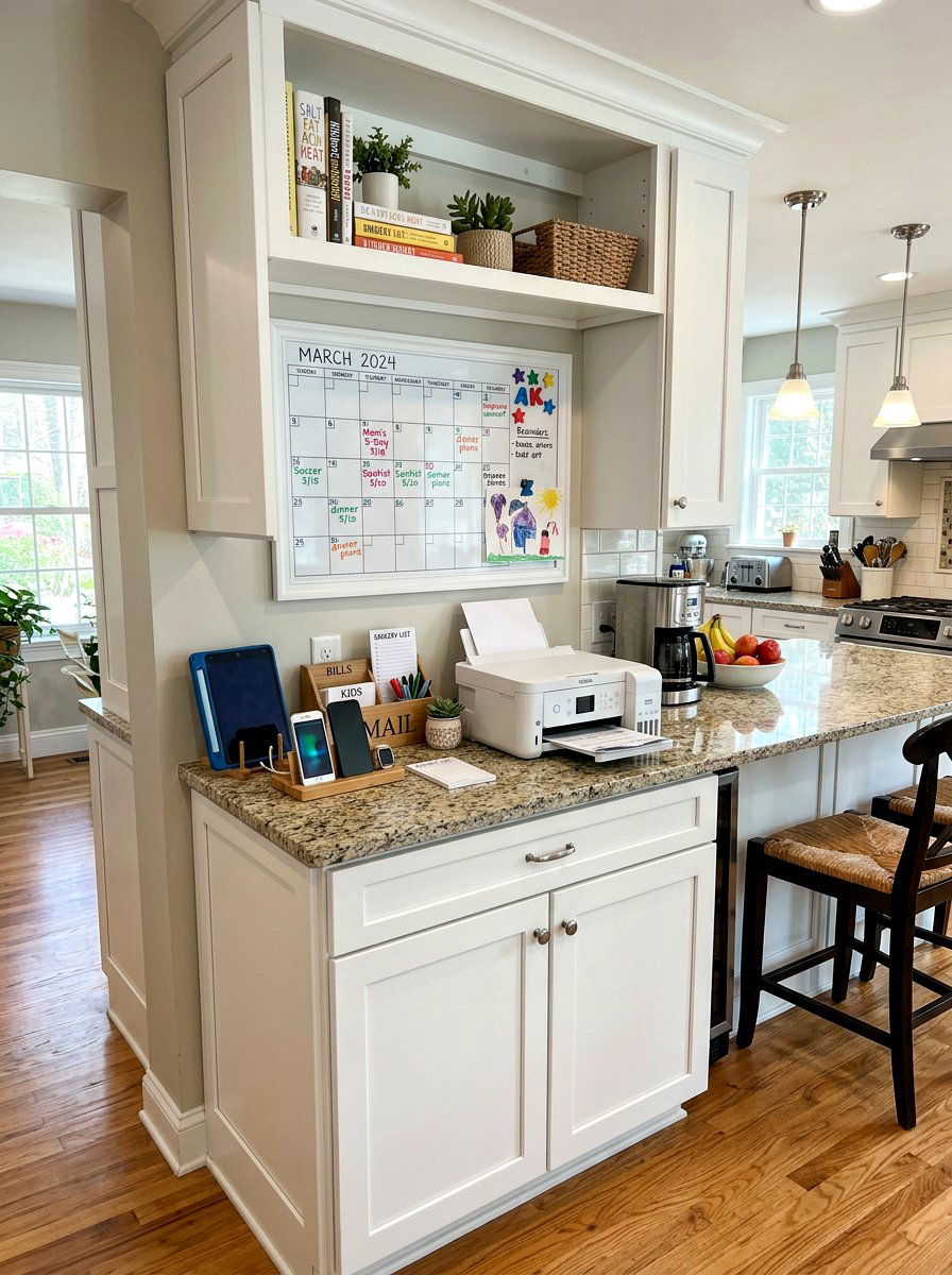 Kitchen Command Center Printer - 30 printer nook ideas