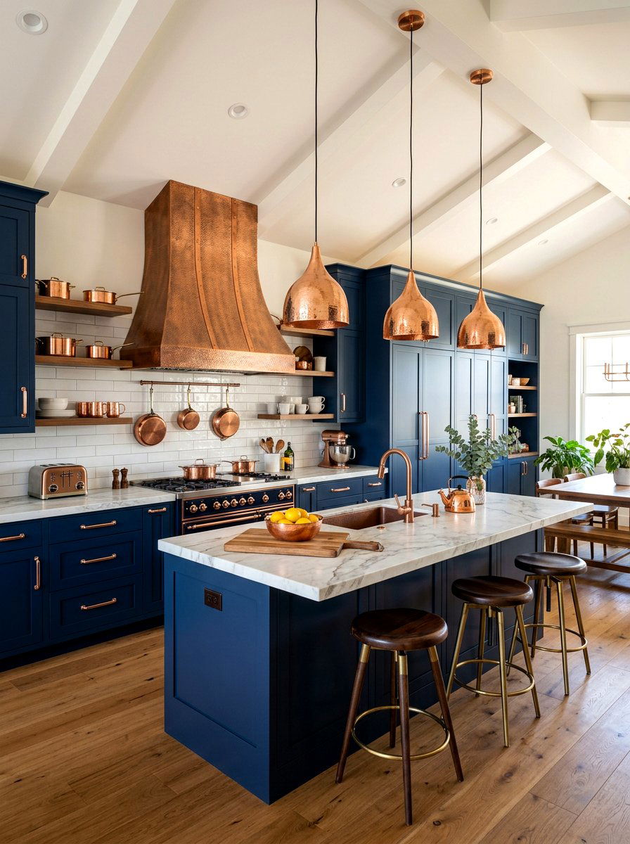 Kitchen Copper Accent - 30 cozy kitchen ideas