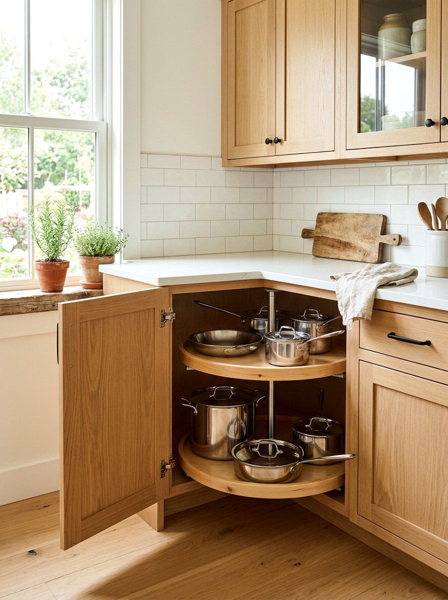 Kitchen Corner Cabinet Lazy Susan - 30 concealed kitchen storage ideas