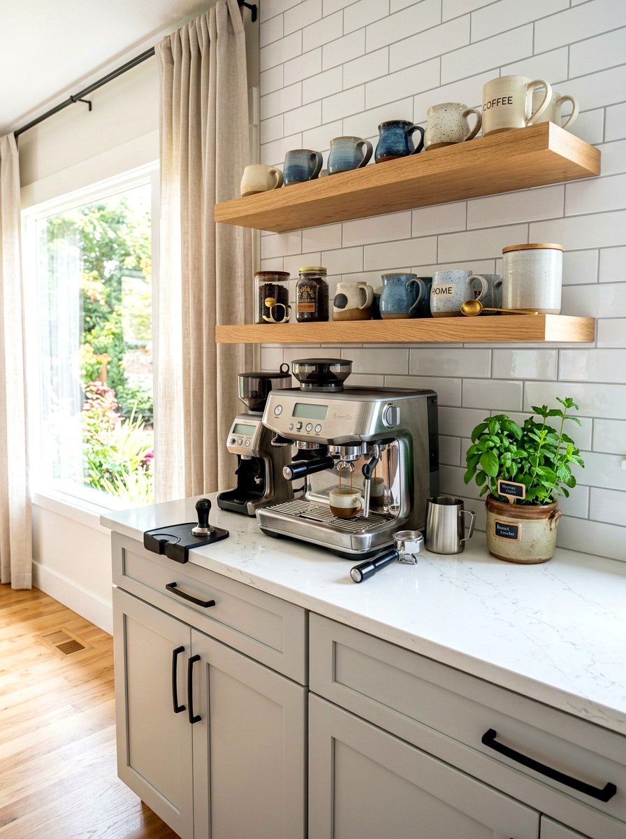 Kitchen Corner Coffee Station - 30 coffee nook ideas