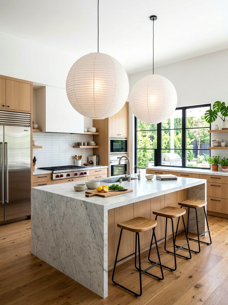 Kitchen Counter Pendant - 30 paper lantern lighting ideas