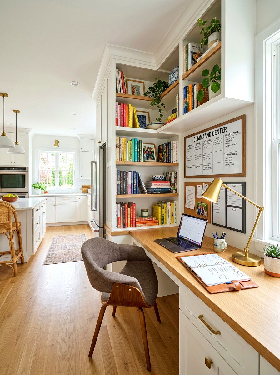 Kitchen Desk Library - 30 cookbook display kitchen ideas