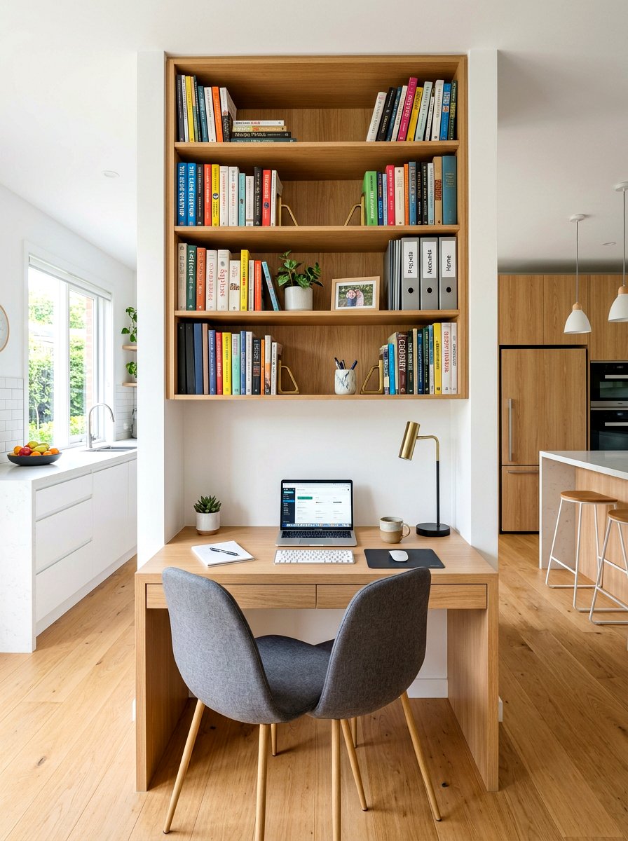 Kitchen Desk With Bookshelf - 30 library kitchen ideas