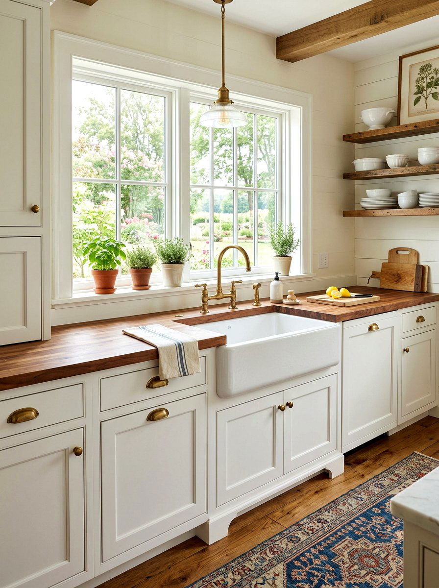 Kitchen Farmhouse Sink - 30 cozy kitchen ideas