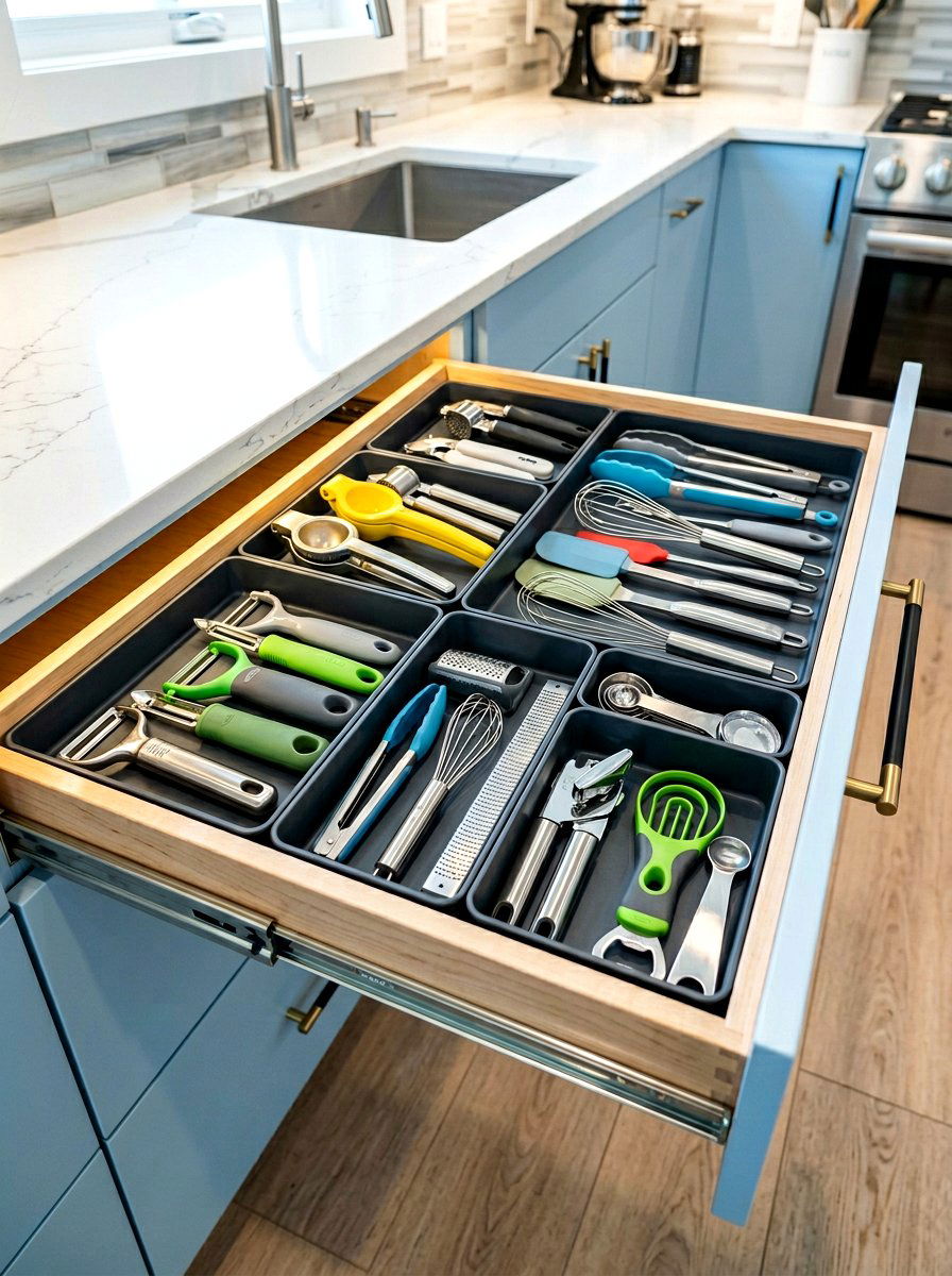 Kitchen Gadget Drawer - 30 kitchen drawer pantry ideas