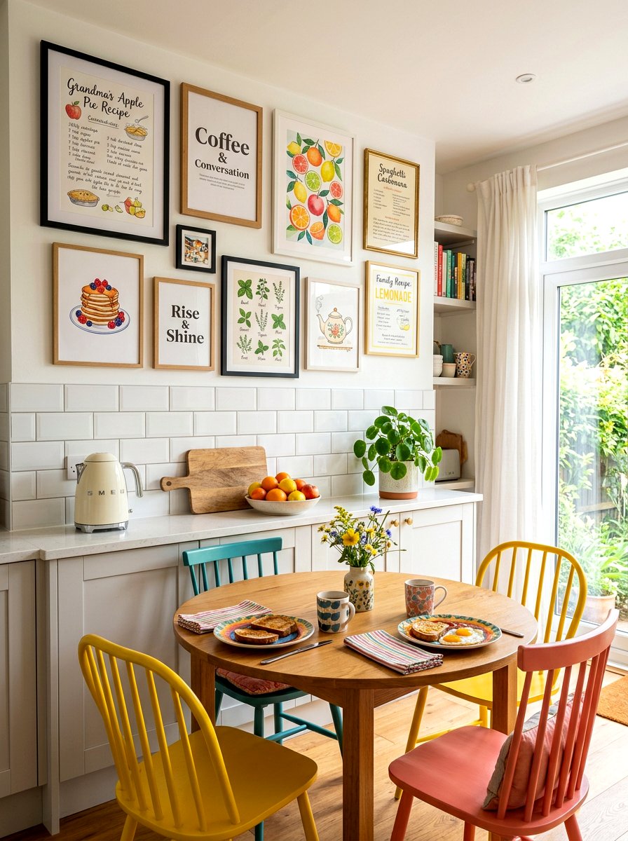 Kitchen Gallery Wall - 30 maximalist art wall ideas