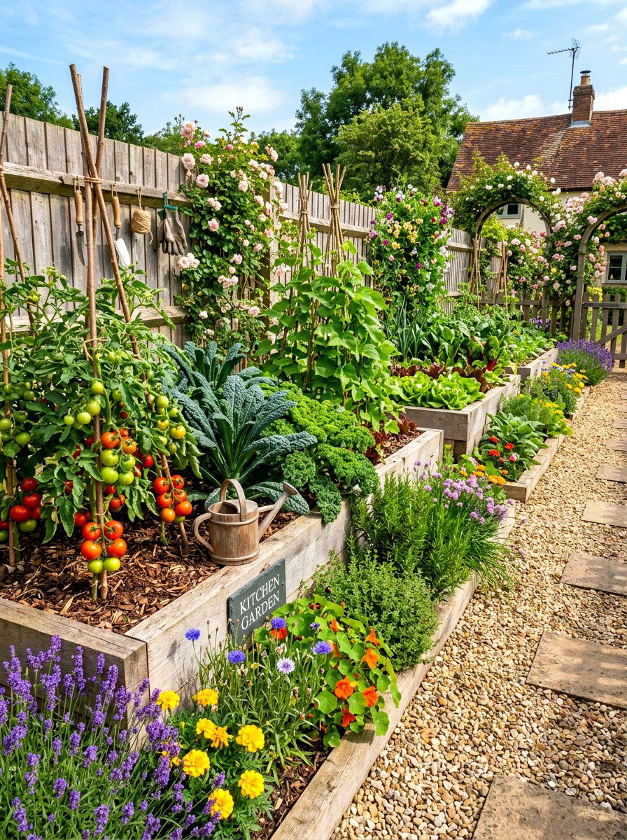 Kitchen Garden Border - 30 fence border ideas
