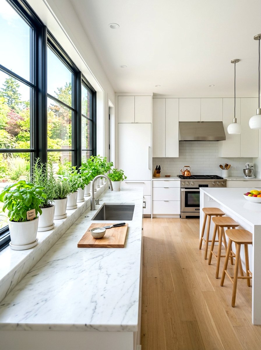 Kitchen Herb Garden - 30 windowsill garden ideas