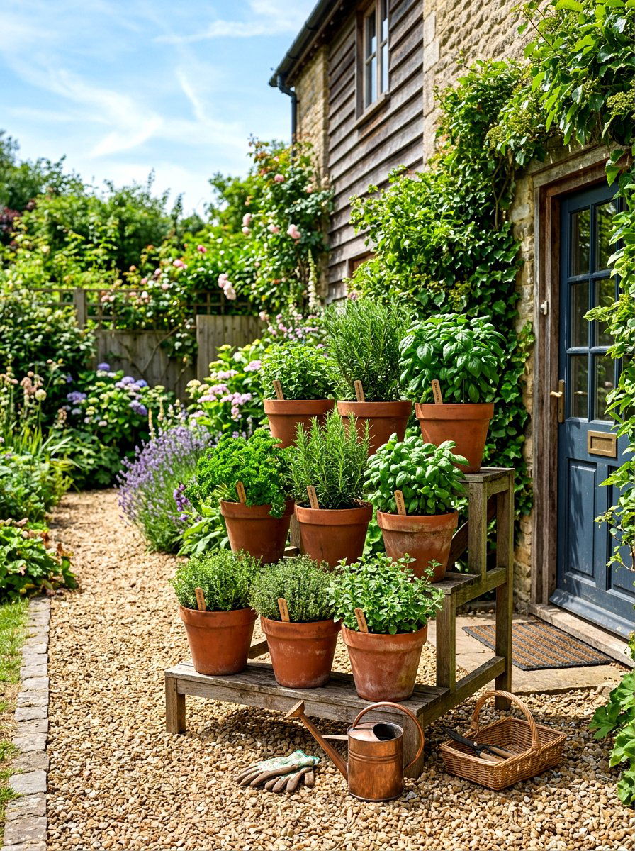 Kitchen Herb Garden - 30 side yard garden ideas