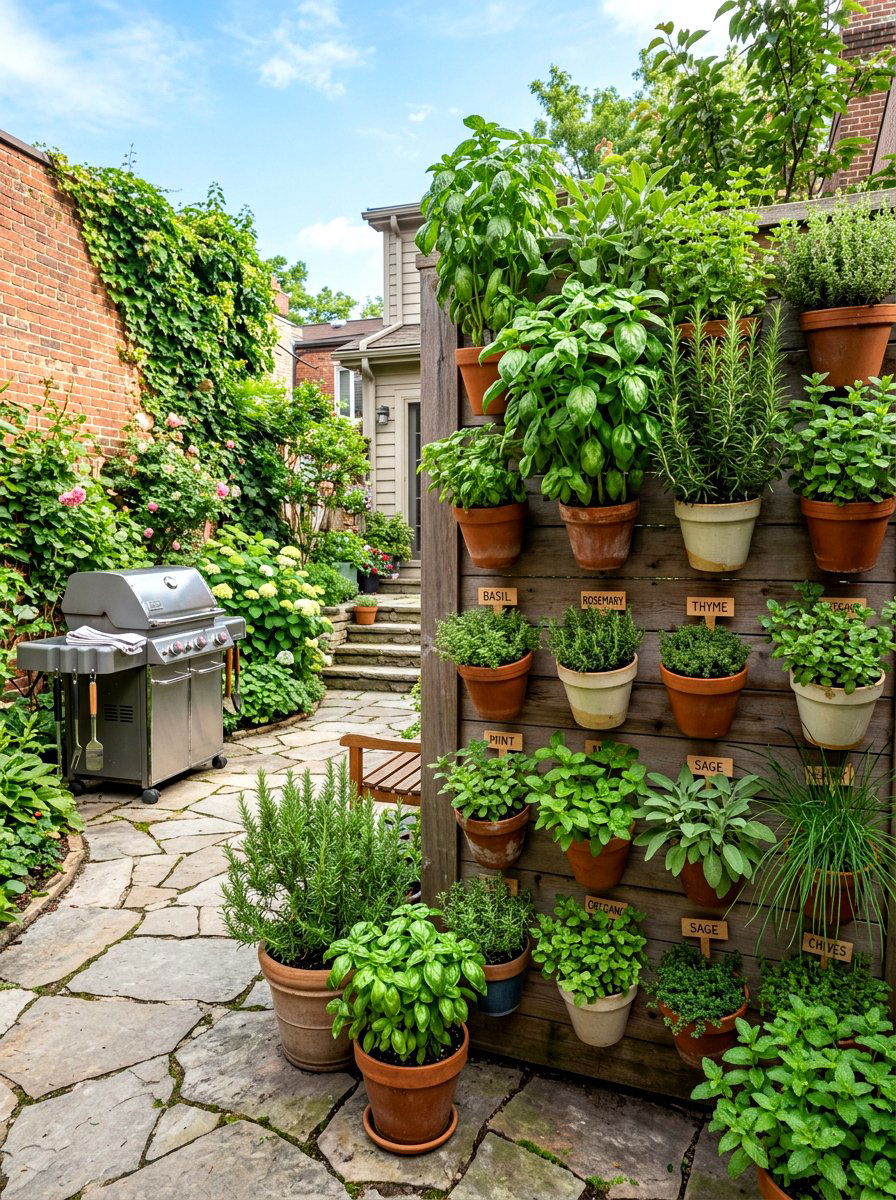 Kitchen Herb Garden - 30 sunny backyard ideas