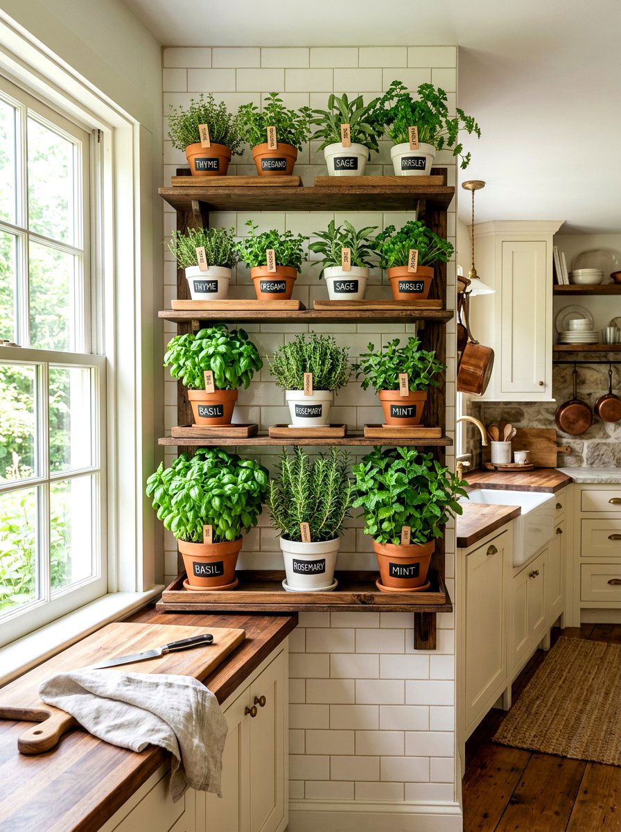 Kitchen Herb Garden Wall - 30 green wall ideas