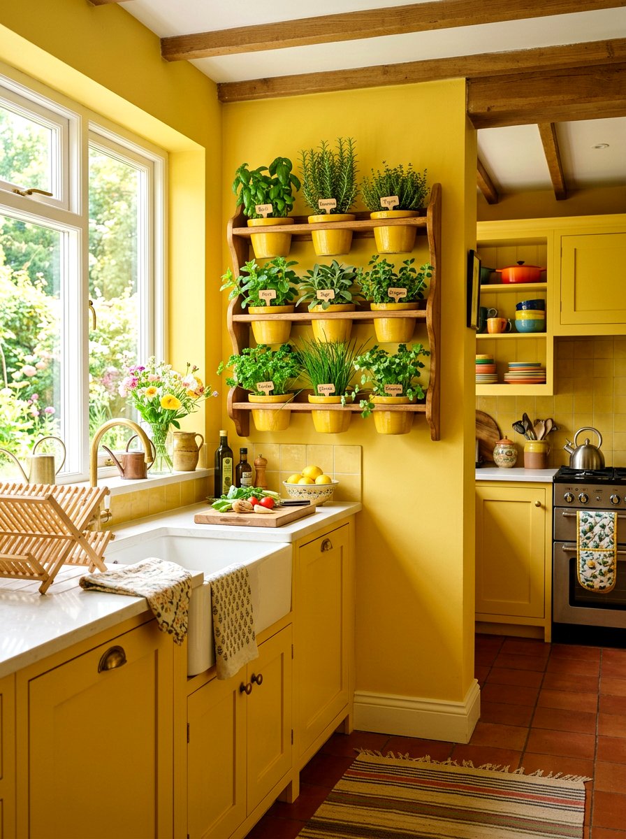 Kitchen Herb Garden - 30 butter yellow kitchen ideas