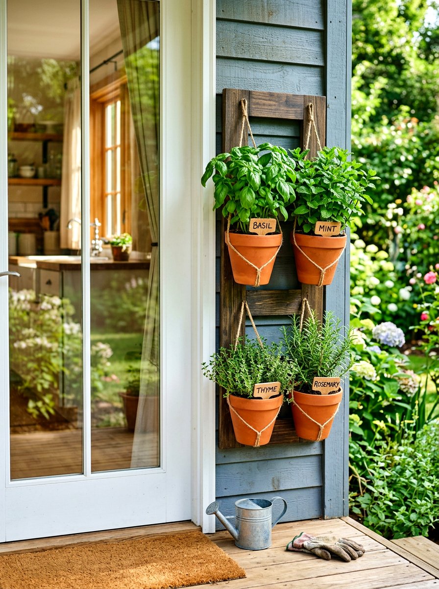 Kitchen Herb Porch Planter - 30 porch ceiling planter ideas