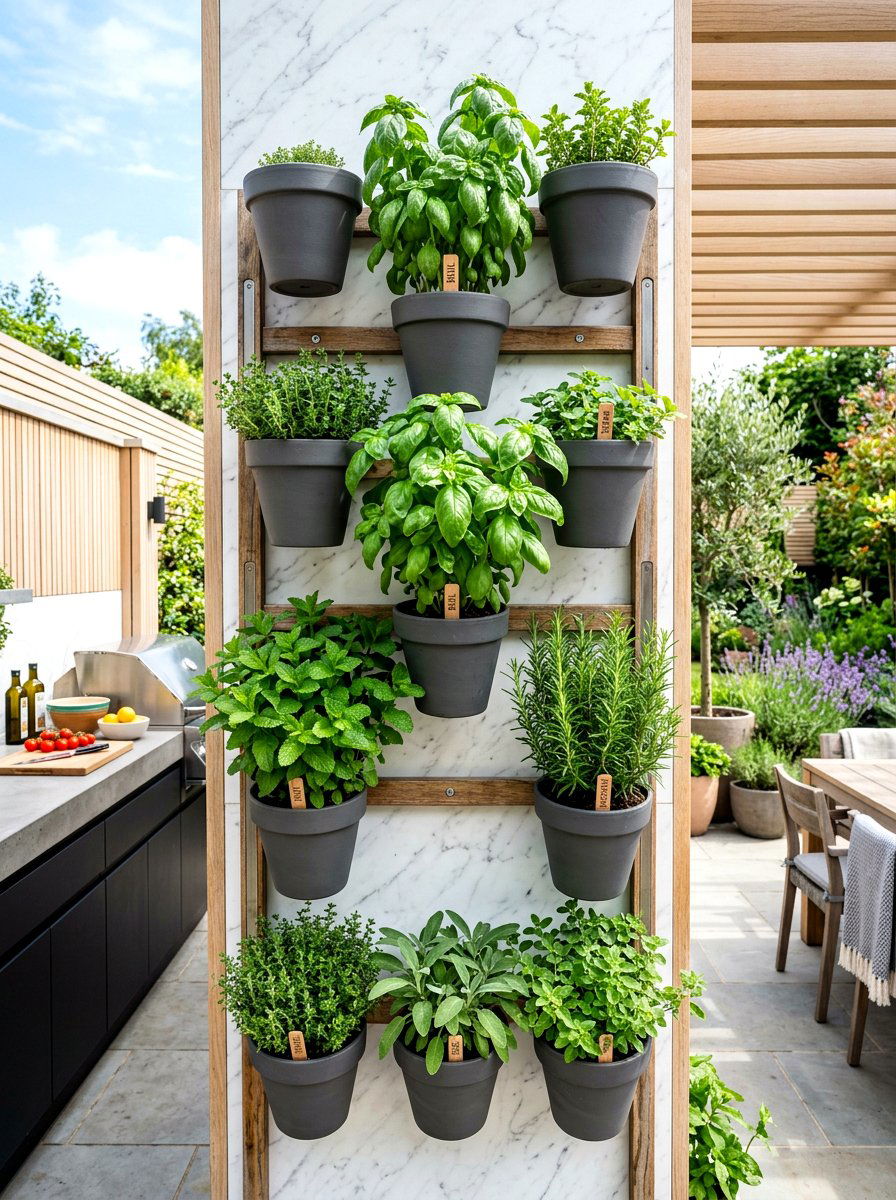 Kitchen Herb Vertical Garden - 30 indoor vertical garden ideas