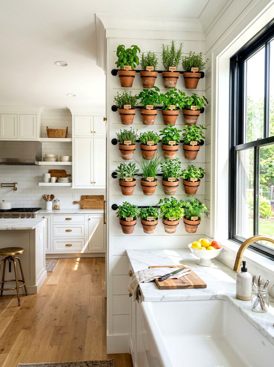 Kitchen Herb Wall - 30 living wall ideas