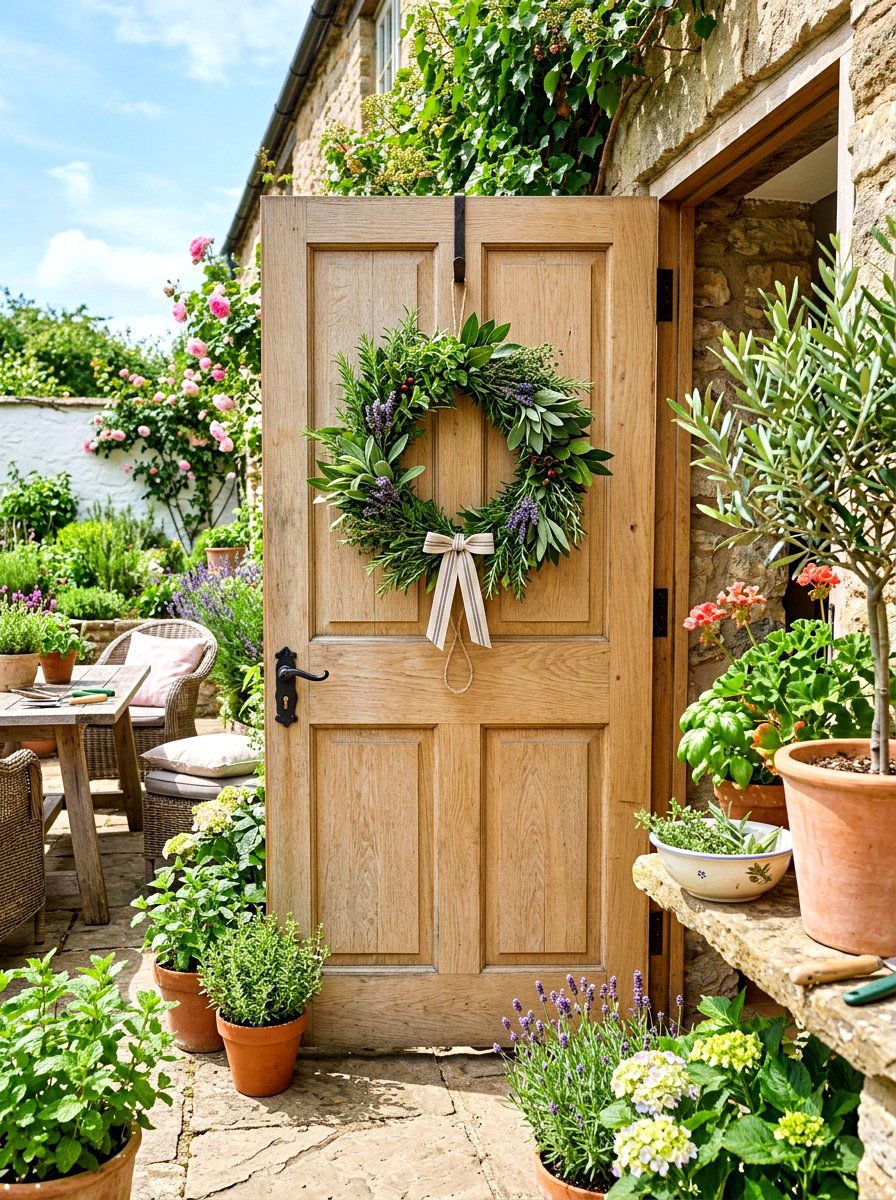 Kitchen Herb - 30 summer wreath ideas