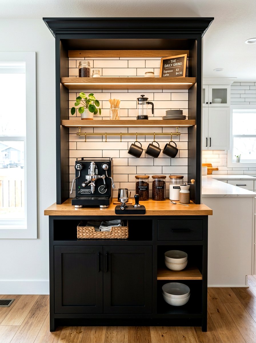 Kitchen Hutch Coffee Bar - 30 hutch kitchen storage ideas