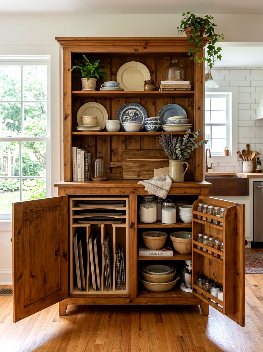 Kitchen Hutch Storage - 30 baking sheet storage ideas