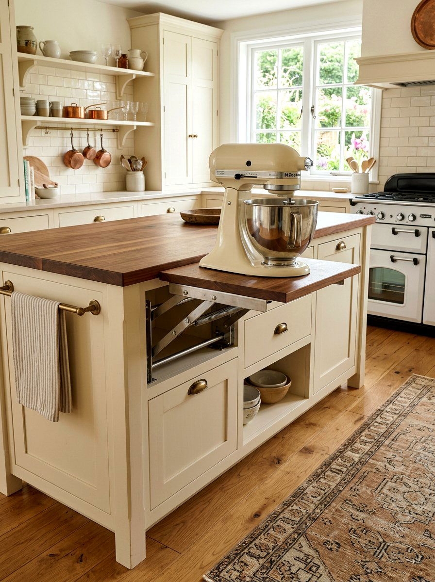 Kitchen Island Appliance Lift - 30 under island storage ideas