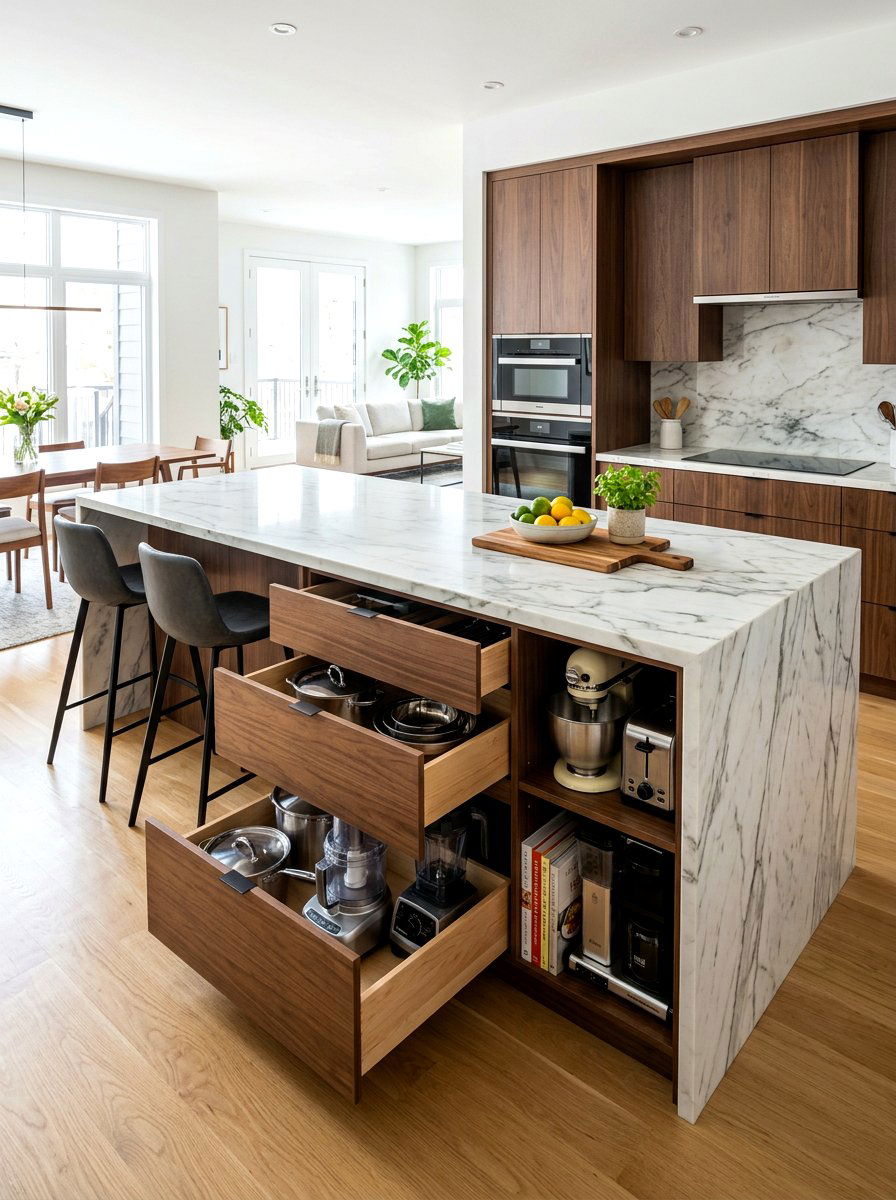 Kitchen Island Appliance Storage - 30 cabinet appliance storage ideas