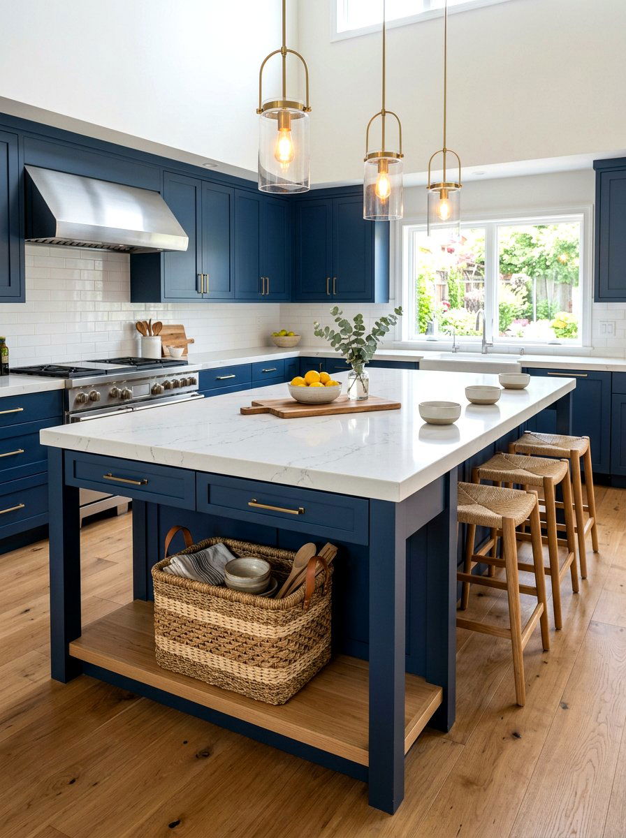 Kitchen Island Basket - 30 basket storage ideas