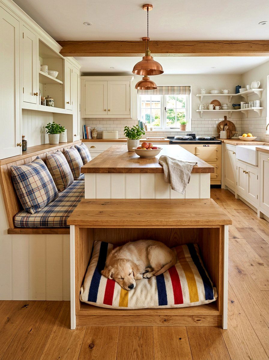 Kitchen Island Bench Pet Bed - 30 aesthetic pet station kitchen ideas
