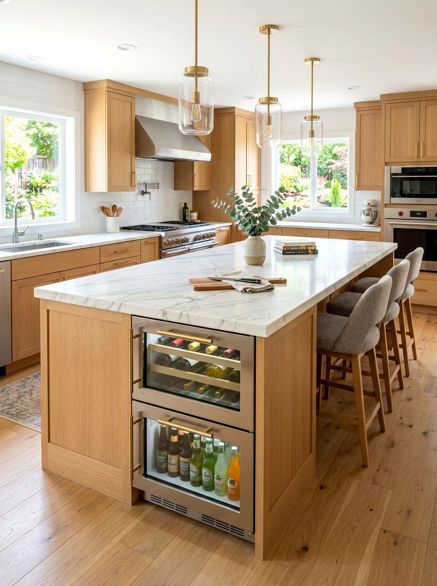 Kitchen Island Beverage Fridge - 30 beverage drawer ideas