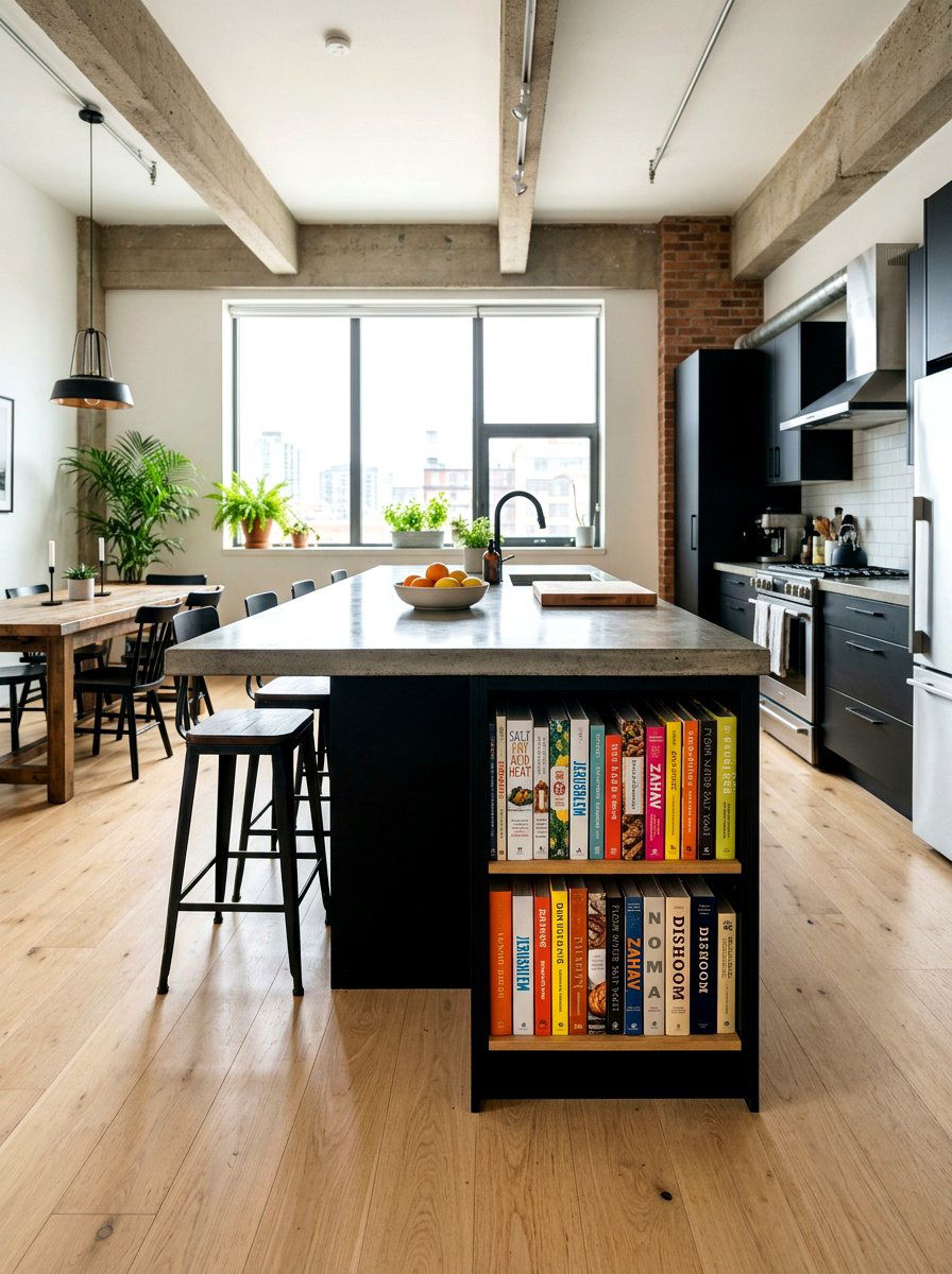 Kitchen Island Bookshelf - 30 under island storage ideas