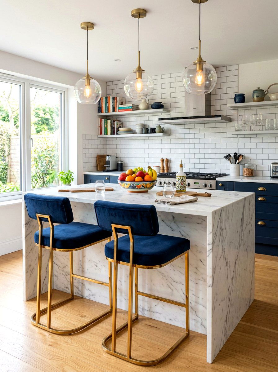 Kitchen Island Breakfast Bar - 30 tiny dining nook apartment ideas