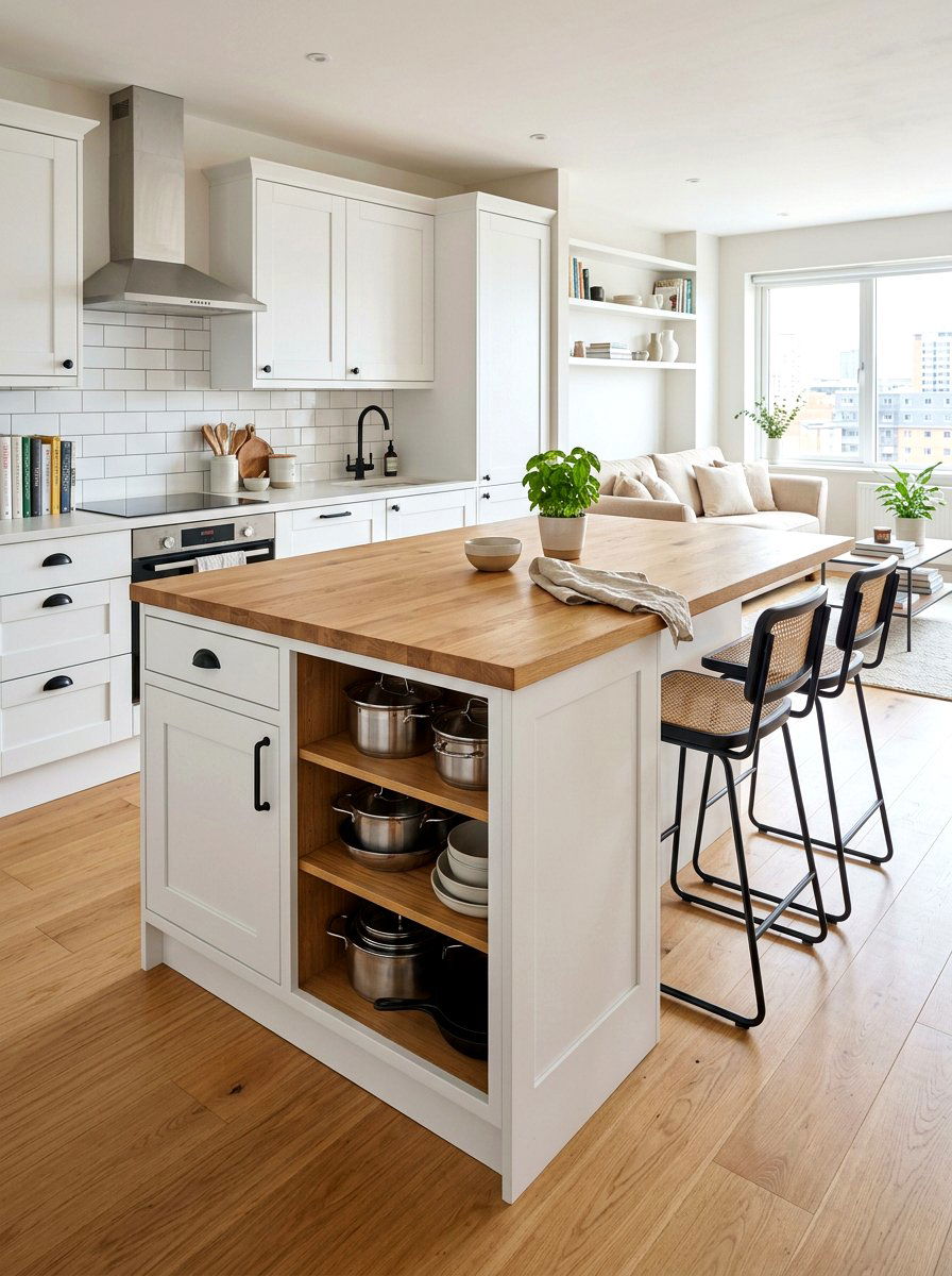 Kitchen Island Cabinet Storage - 30 studio apartment storage ideas