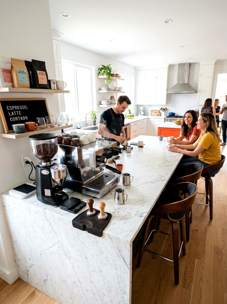 Kitchen Island Coffee Bar - 30 kitchen coffee bar ideas
