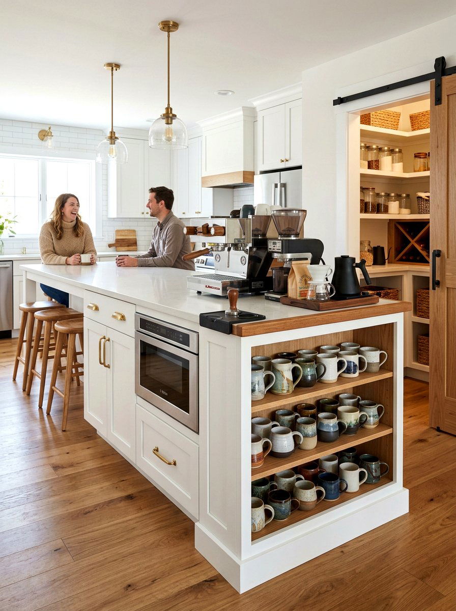 Kitchen Island Coffee Bar - 30 coffee nook pantry ideas