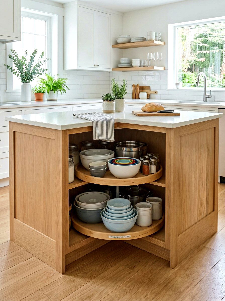 Kitchen Island Corner Storage - 30 under island storage ideas