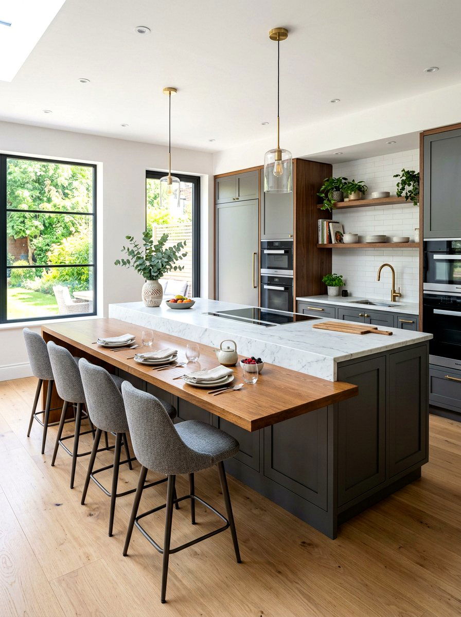 Kitchen Island Dining Table Combo - 30 kitchen dining area ideas