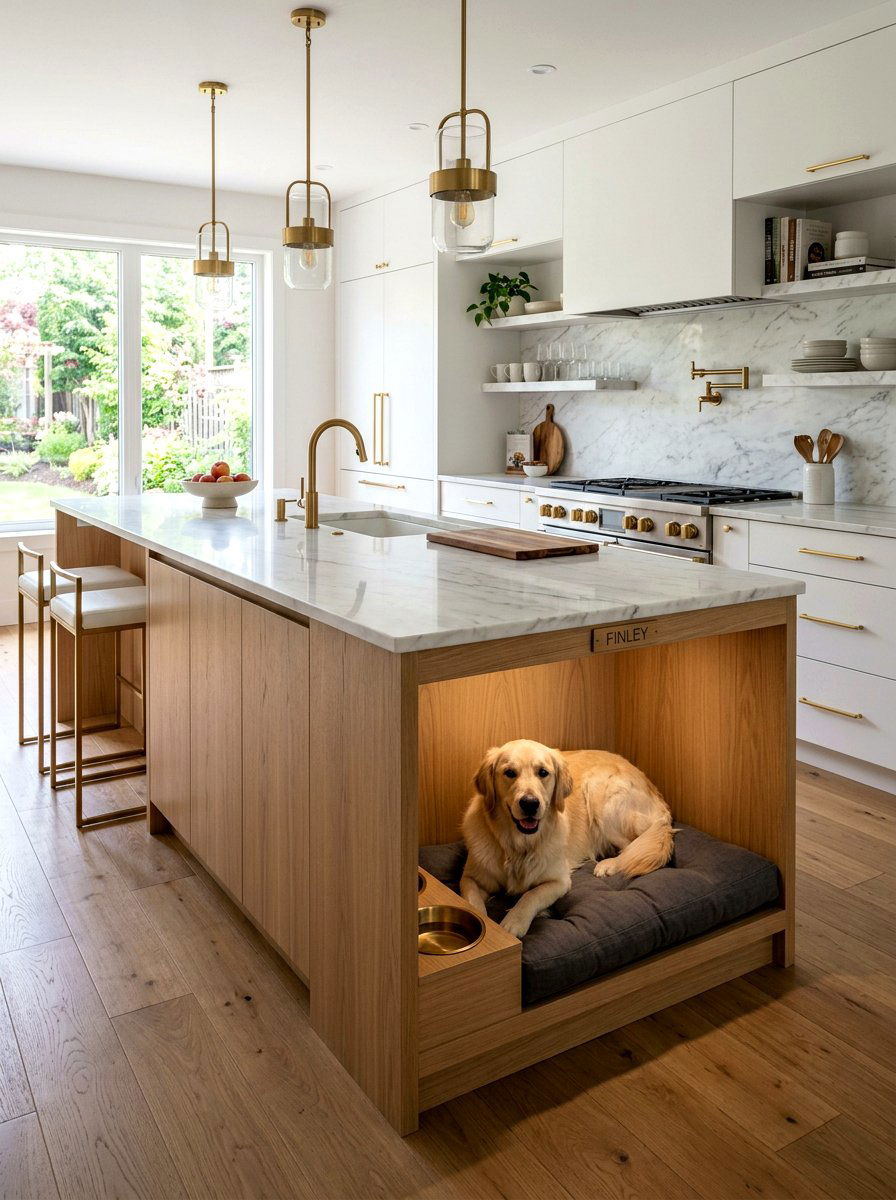 Kitchen Island Dog Bed - 30 built in dog nook ideas