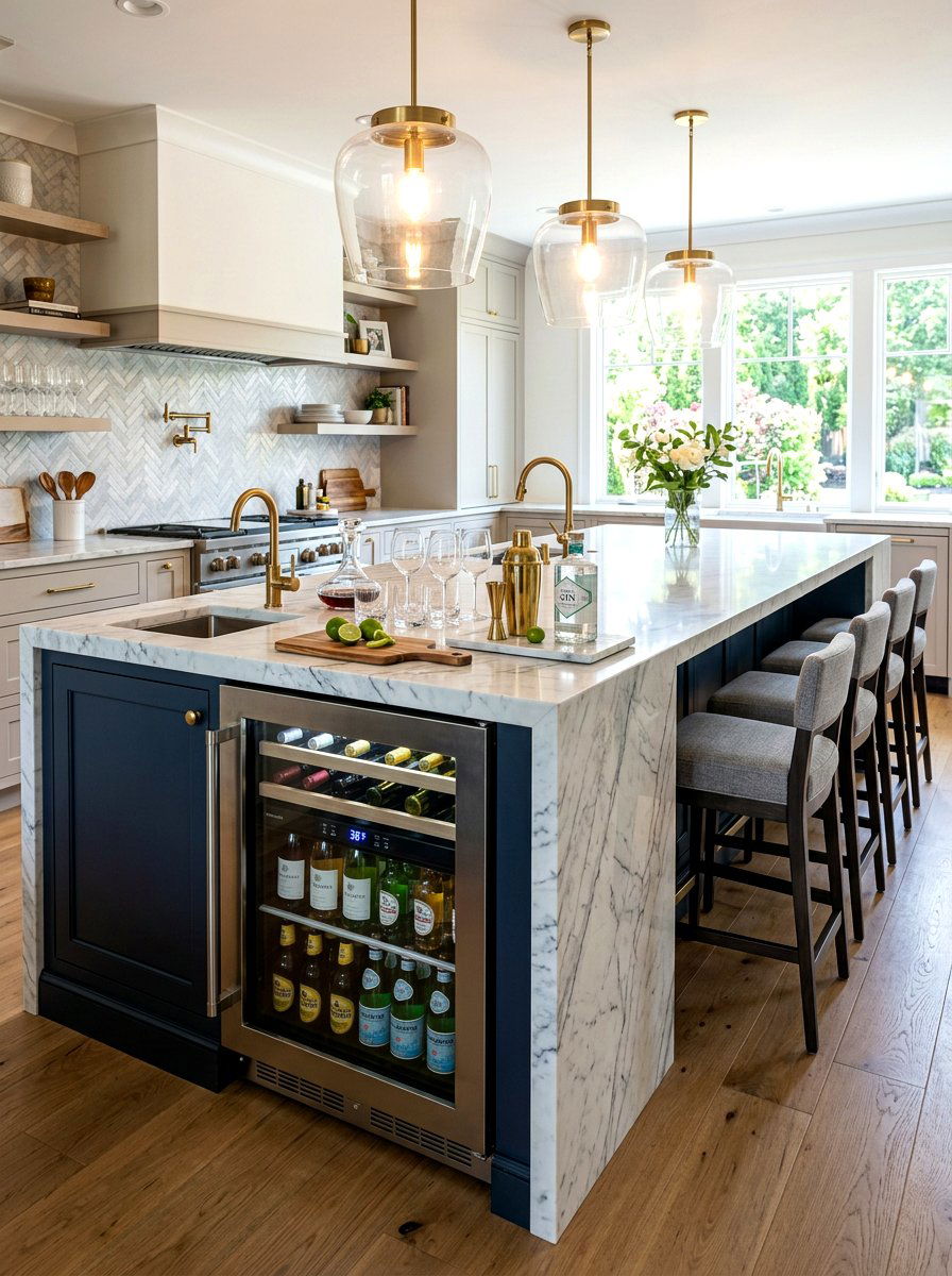 Kitchen Island Drink Center - 30 beverage station ideas