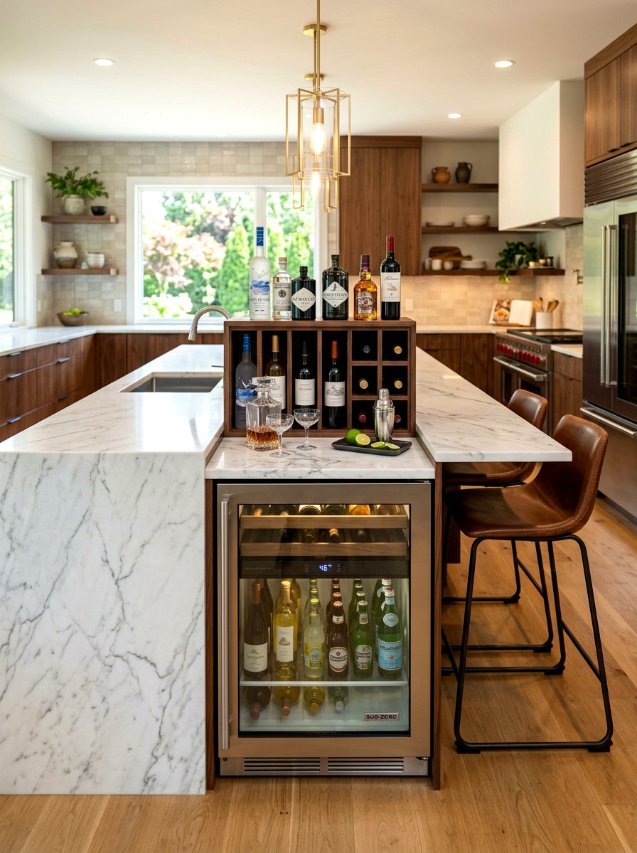 Kitchen Island Drinks Station - 30 home aperitif corner ideas