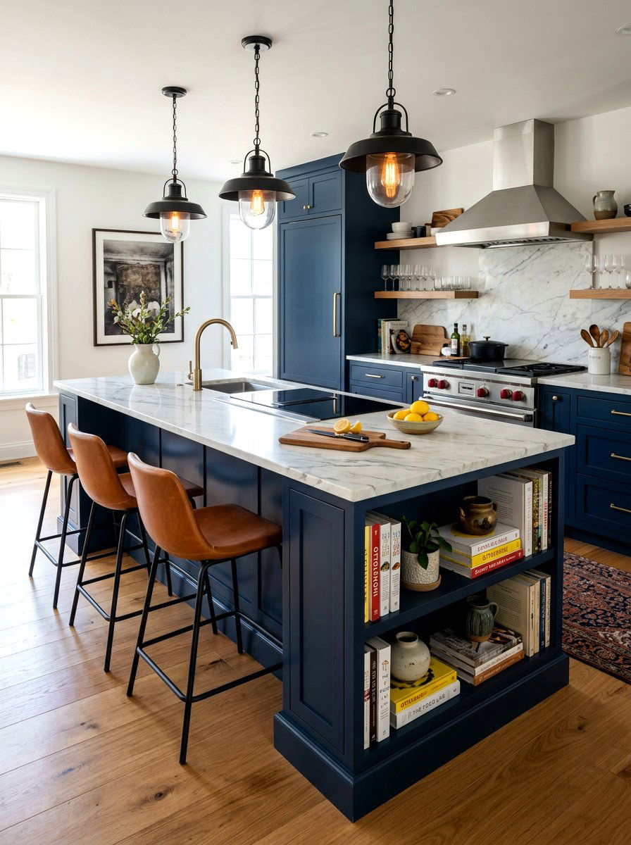 Kitchen Island End Cap - 30 cookbook display kitchen ideas